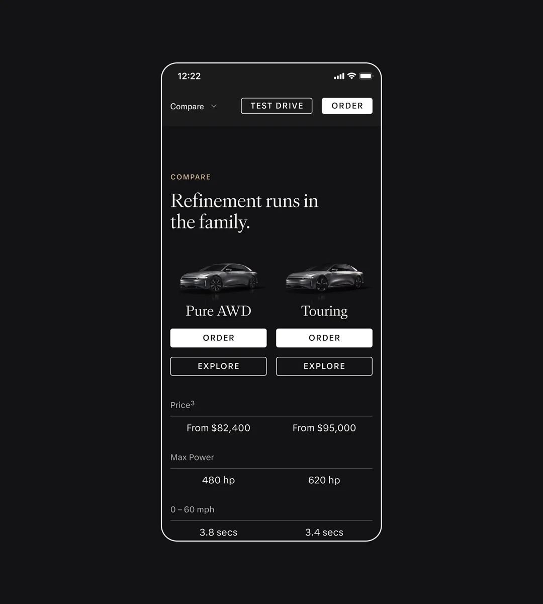 Lucid Motors — website + motion